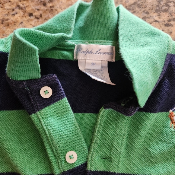 Ralph Lauren polo coverall 9 months ☘️🐣🐇 - Picture 2 of 2